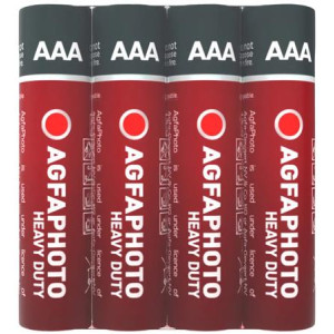 Batéria, AAA, 4 ks, (zinko-uhlíková), zmršťovacia fólia, AGFAPHOTO